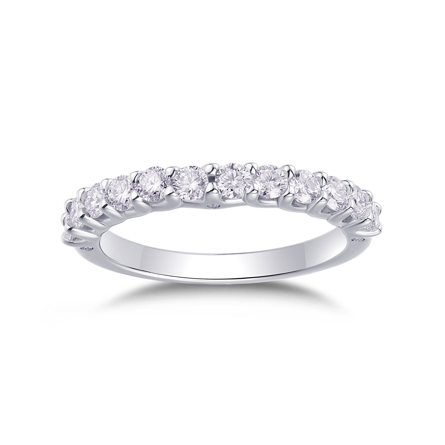 S925 Silver Inlaid Moissanite Ring Stacking Style