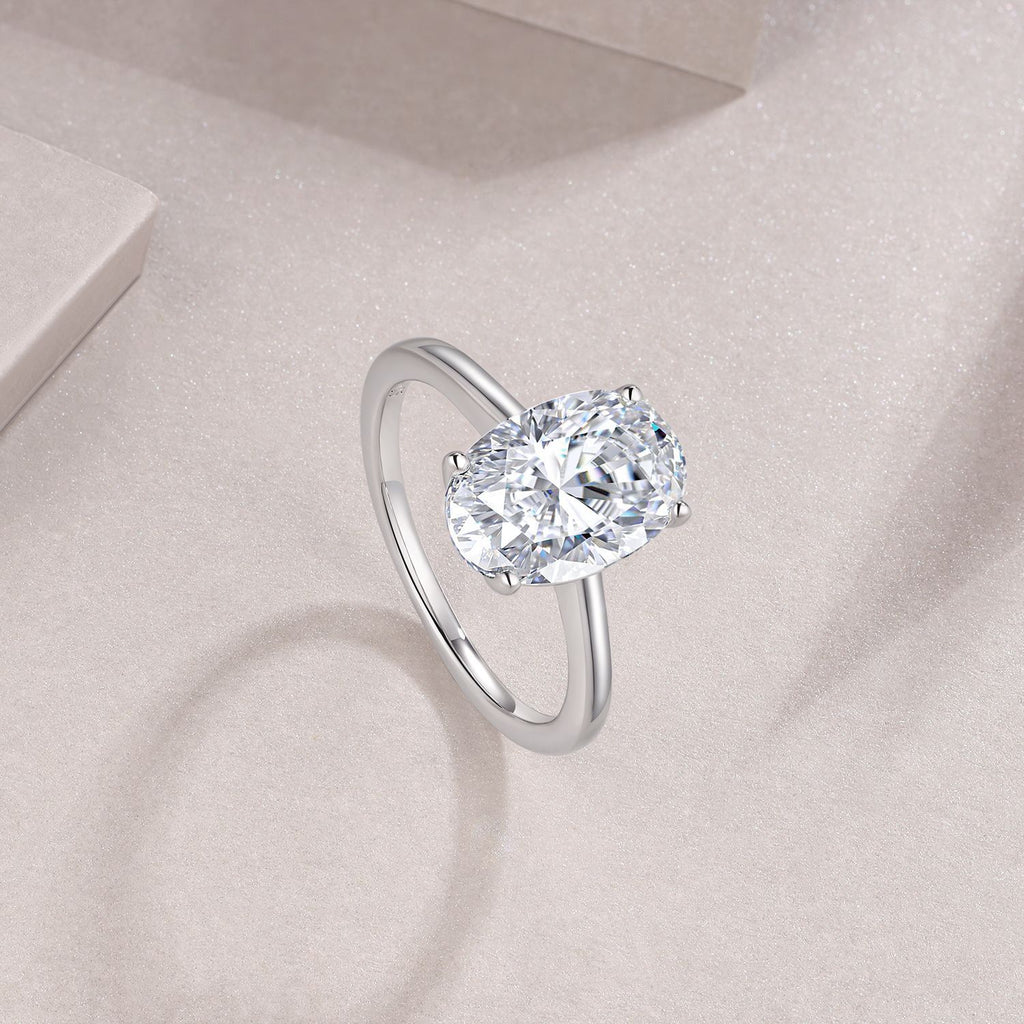 Moissanite Pigeon Egg Wedding Ring for Women