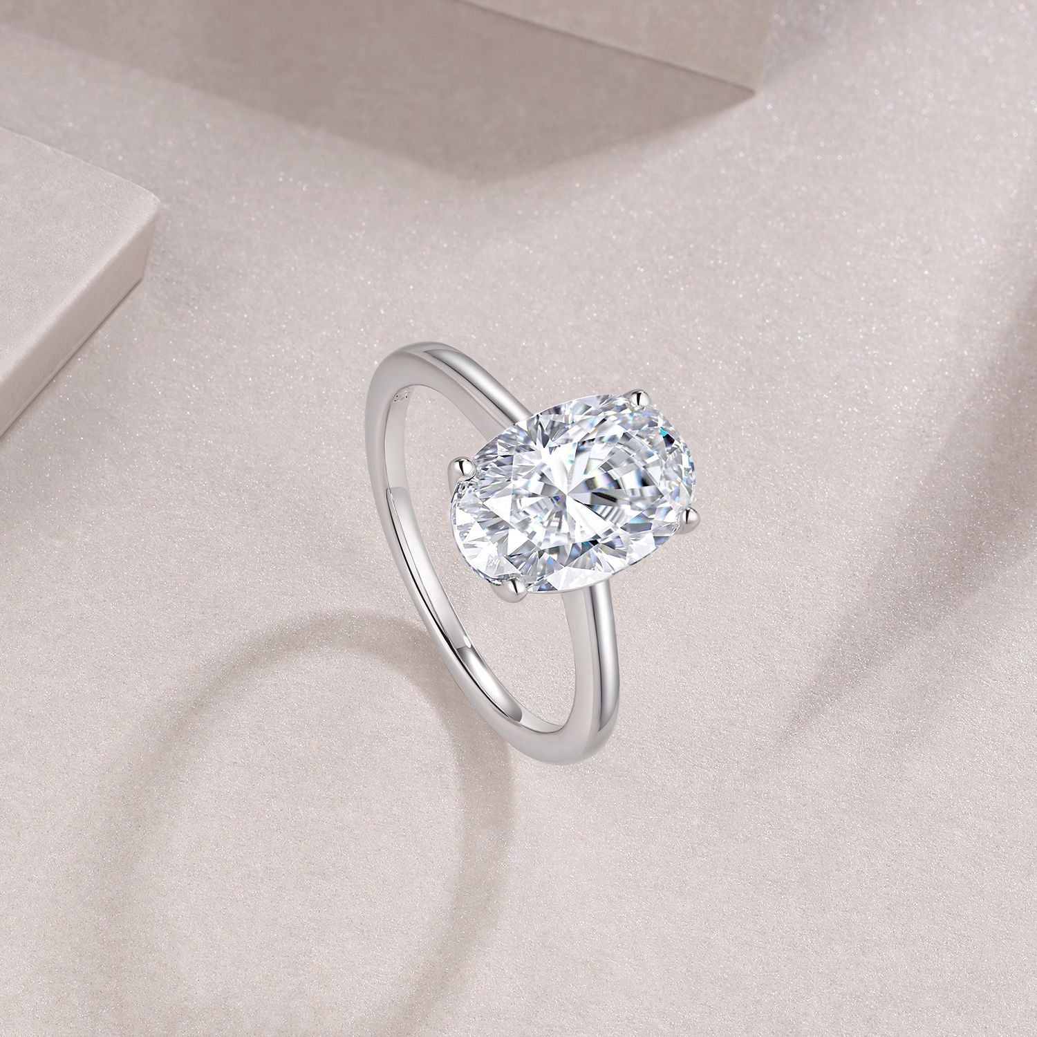Moissanite Pigeon Egg Wedding Ring for Women