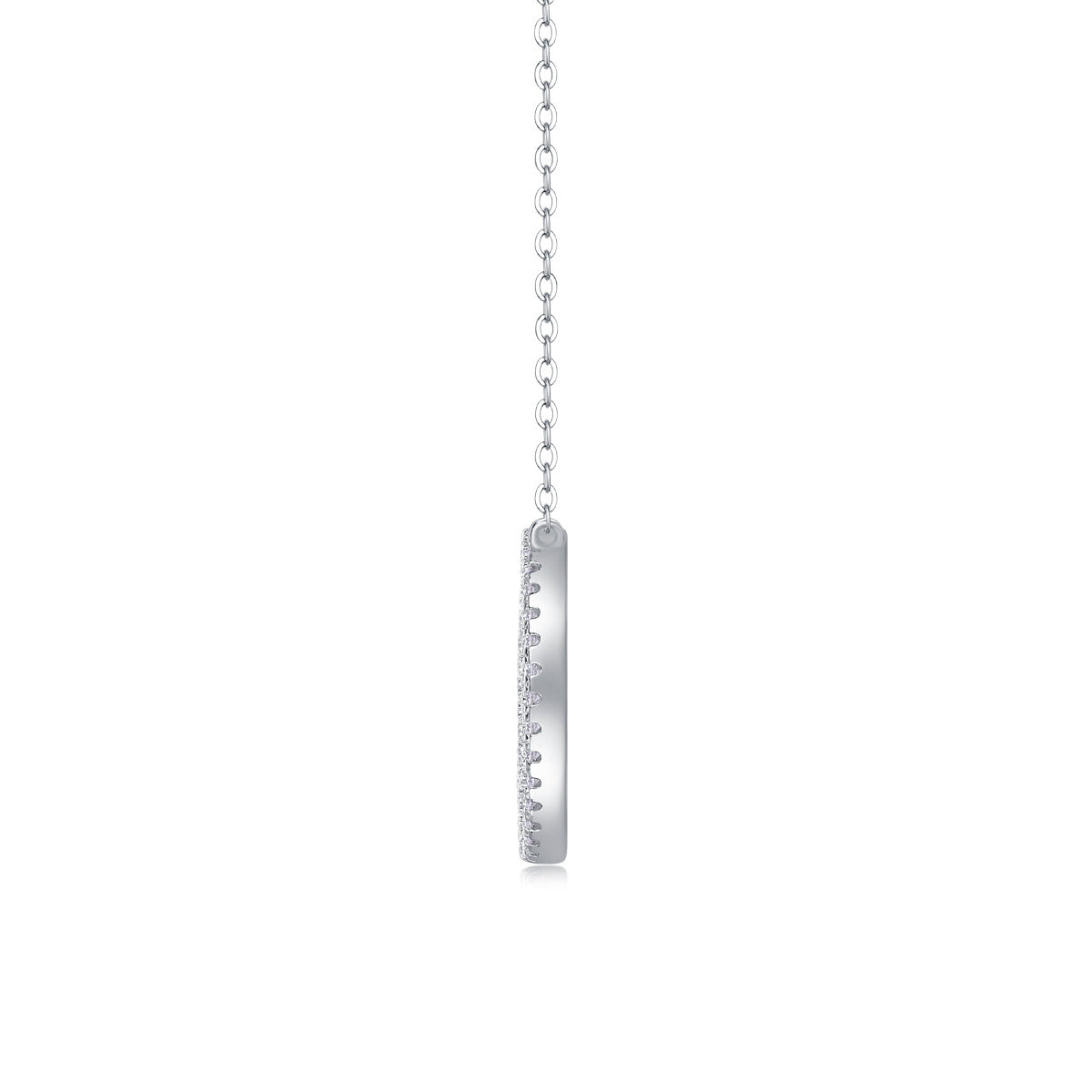 Encounter 1 Carat Moissanite Round Pendant Clavicle Necklace