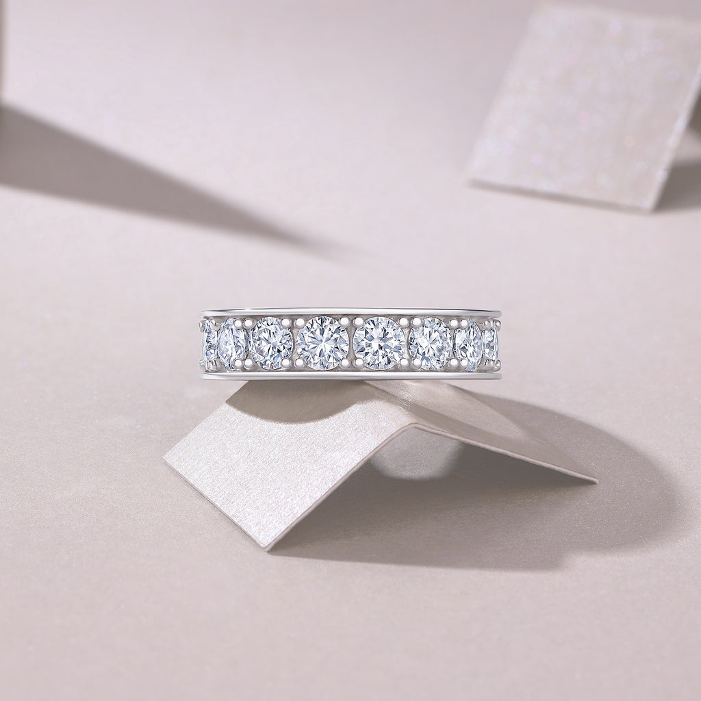 Star Crown 7 Carat Moissanite Couple Rings for Men and Women
