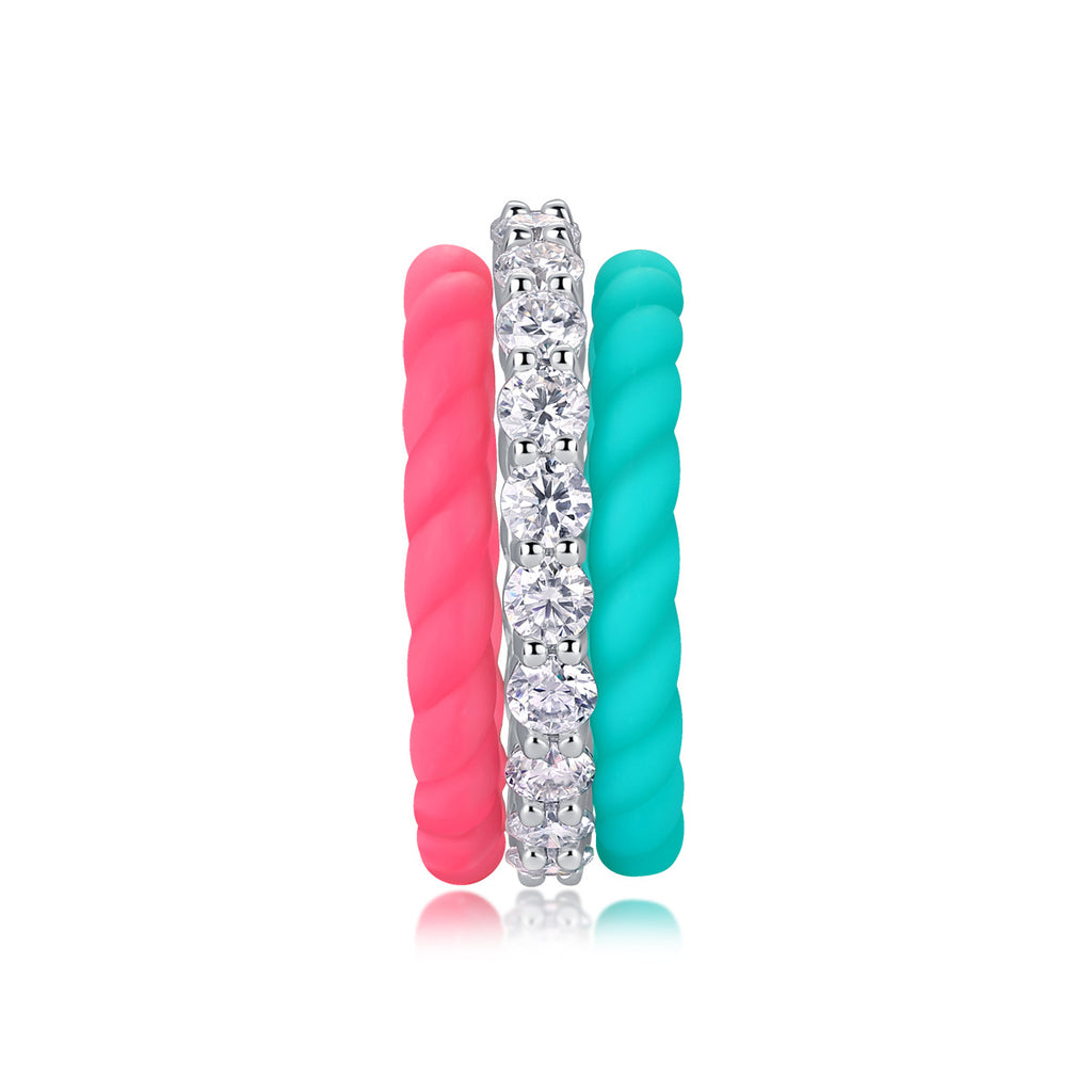 Moissanite Combination Stackable Rings