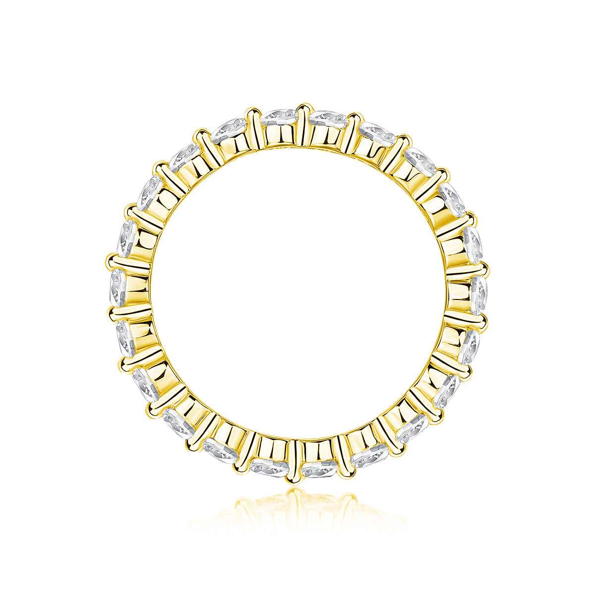 5CT Moissanite Diamond Ring Setting for Women S925 18K Gold Plated