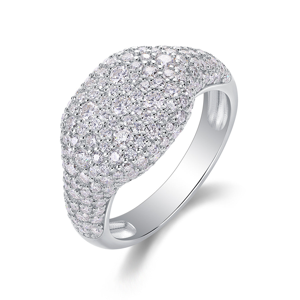 3CT (155pcs) Moissanite Ring for Men and Women Hip Hop Trendy