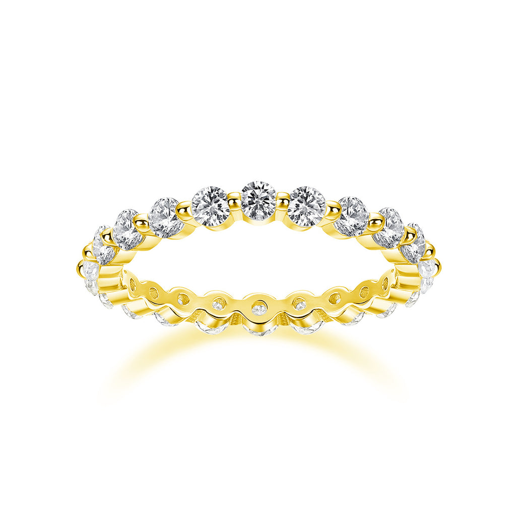5CT Moissanite Diamond Ring Setting for Women S925 18K Gold Plated