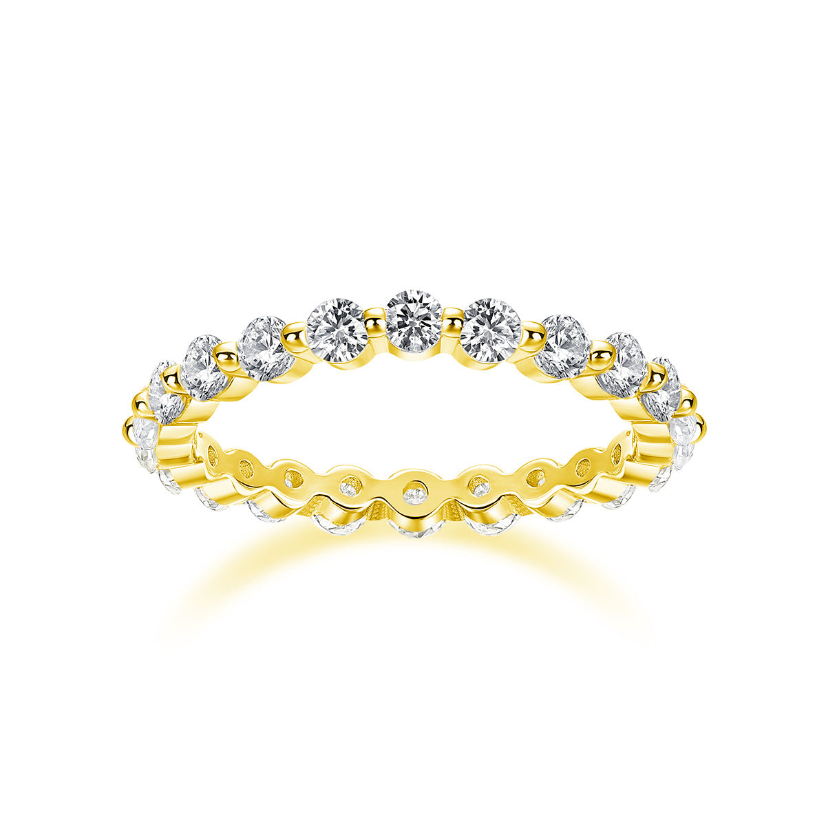5CT Moissanite Diamond Ring Setting for Women S925 18K Gold Plated