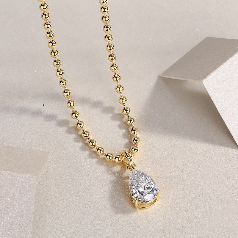 Wish Light Water Drop Shape Moissanite Necklace For Women