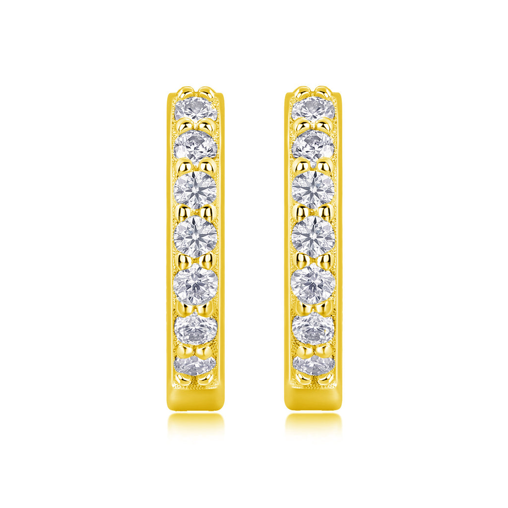 S925 Plated 18K Gold Moissanite Diamond Earrings For Female