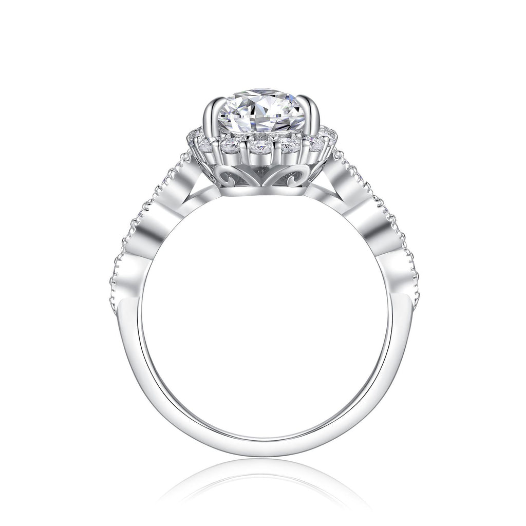 7 Carats Drop Shape Moissanite Diamond Luxury Engagement Ring